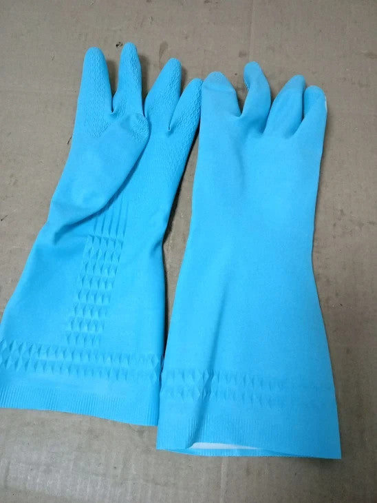 Spontex Reusable Gloves Hands Soft Almond Oil Blue Large 1 Pack