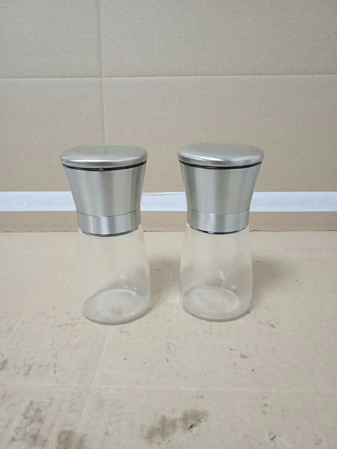 Stainless Steel Salt Pepper Grinder Refillable Adjustable Coarseness 5.3x2.5