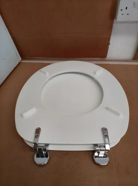 Argos Home Tongue Groove Style Toilet Seat White Adjustable 45x37.3x5.3cm New