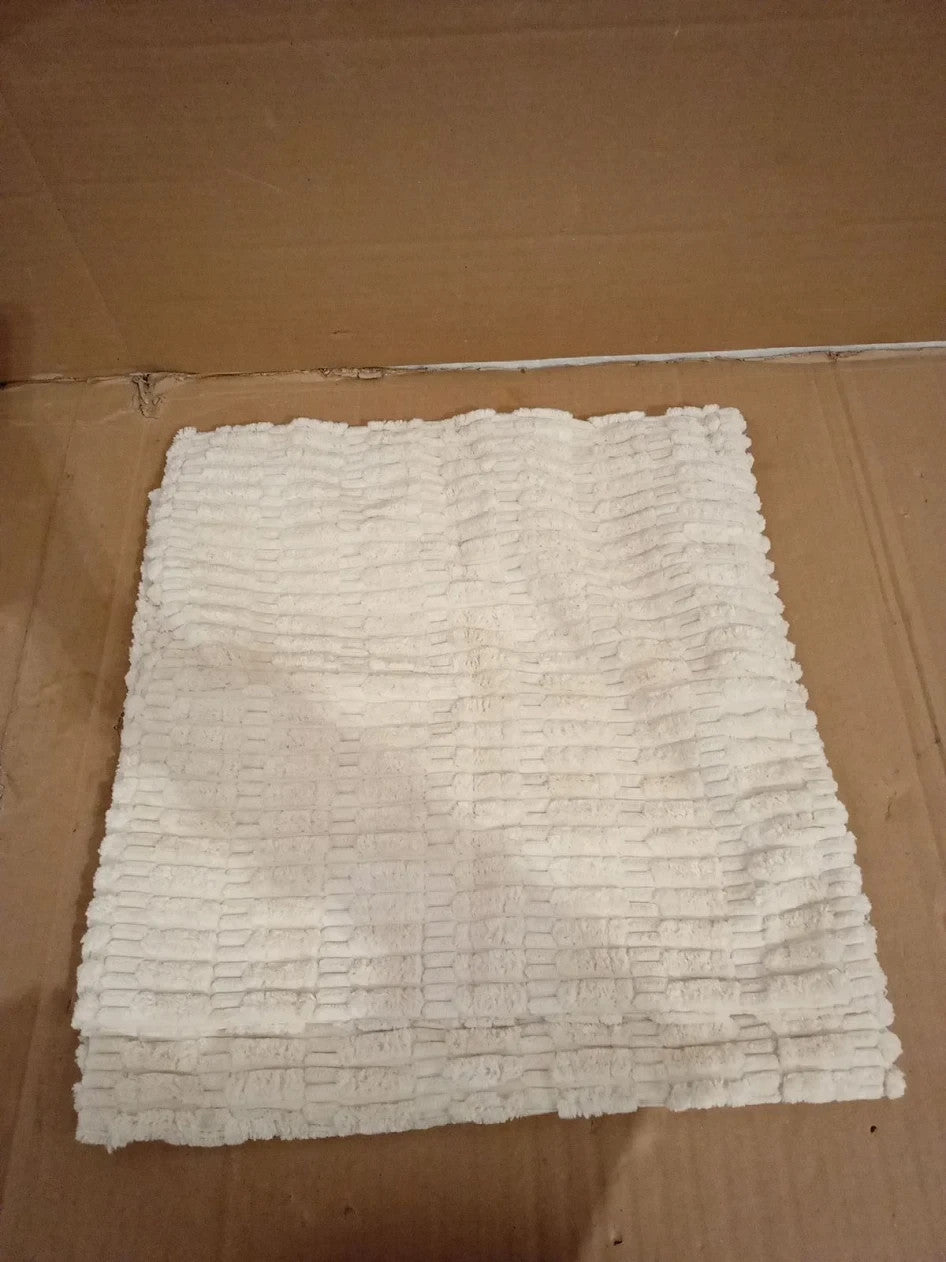 Topfinel Cream Cushion Covers 40cmx40cm Corduroy Decorative 16x16in 2 Pack