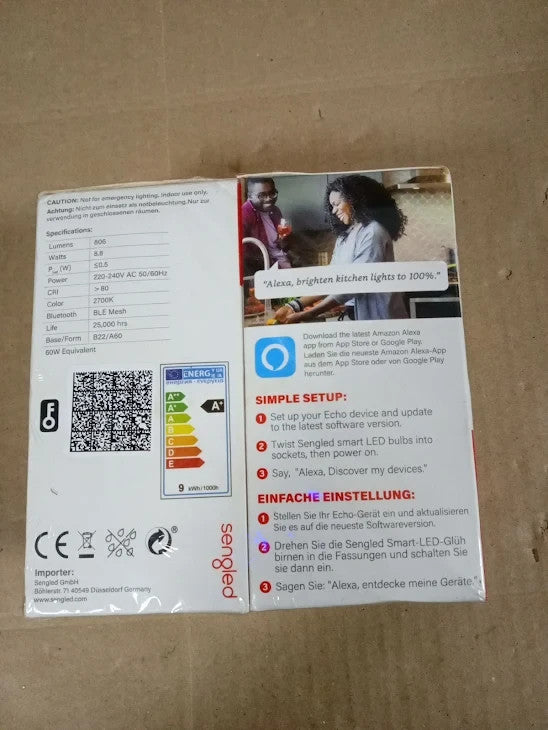 Sengled Smart Alexa Light Bulb Bayonet Dimmable Bluetooth Energy Saving 8.8W New