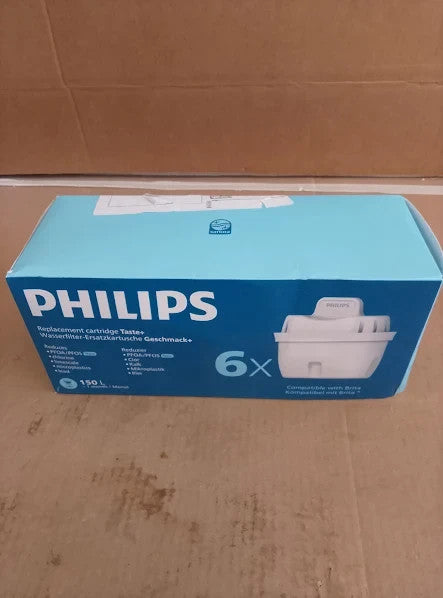 Philips Water Replacement Filter Cartridges 6 Pack 5.5x9.5x9cm New