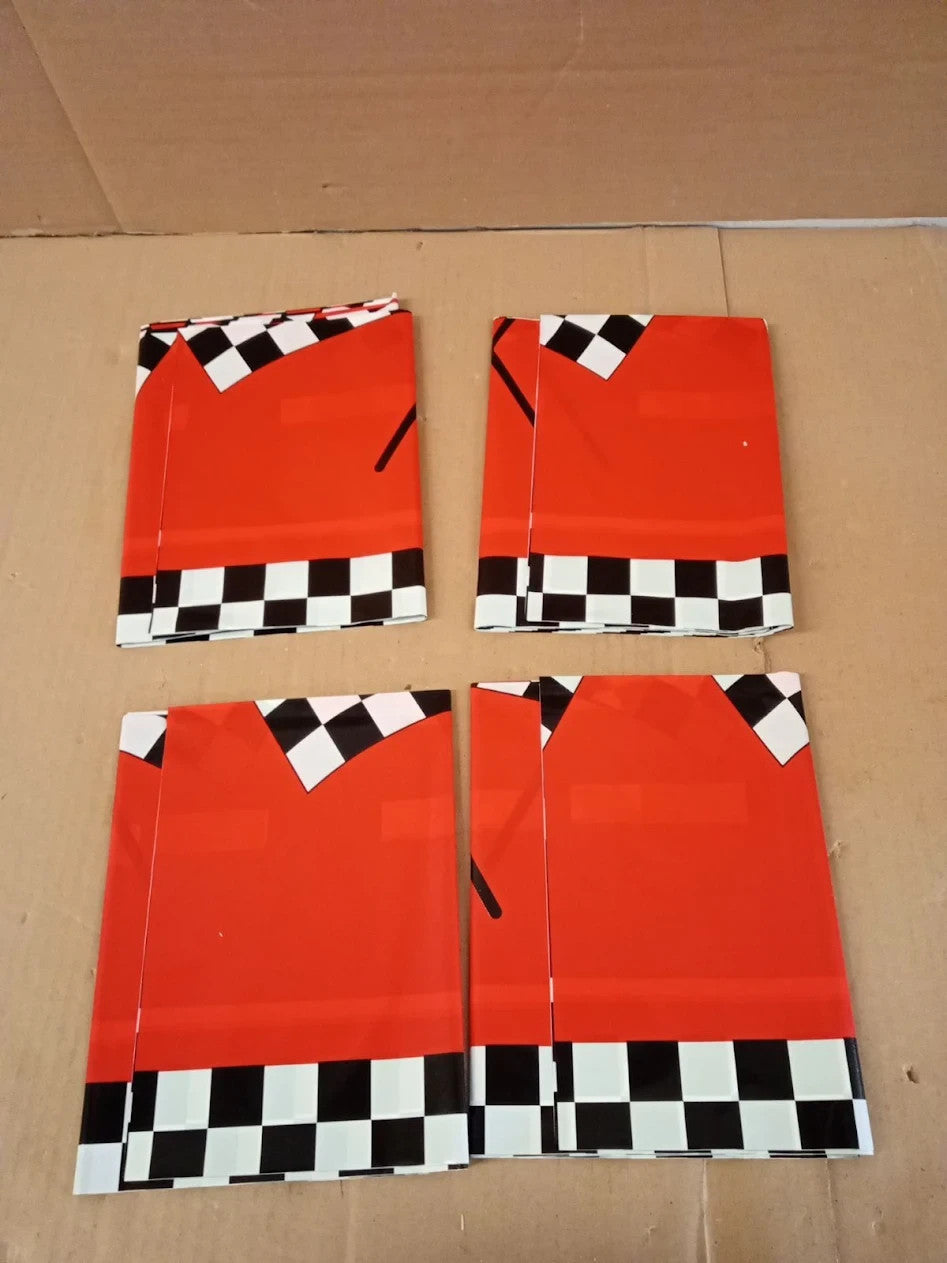 Racing Car Tablecloths Racetrack Covers 4 Pieces Birthday Party Decorations Red