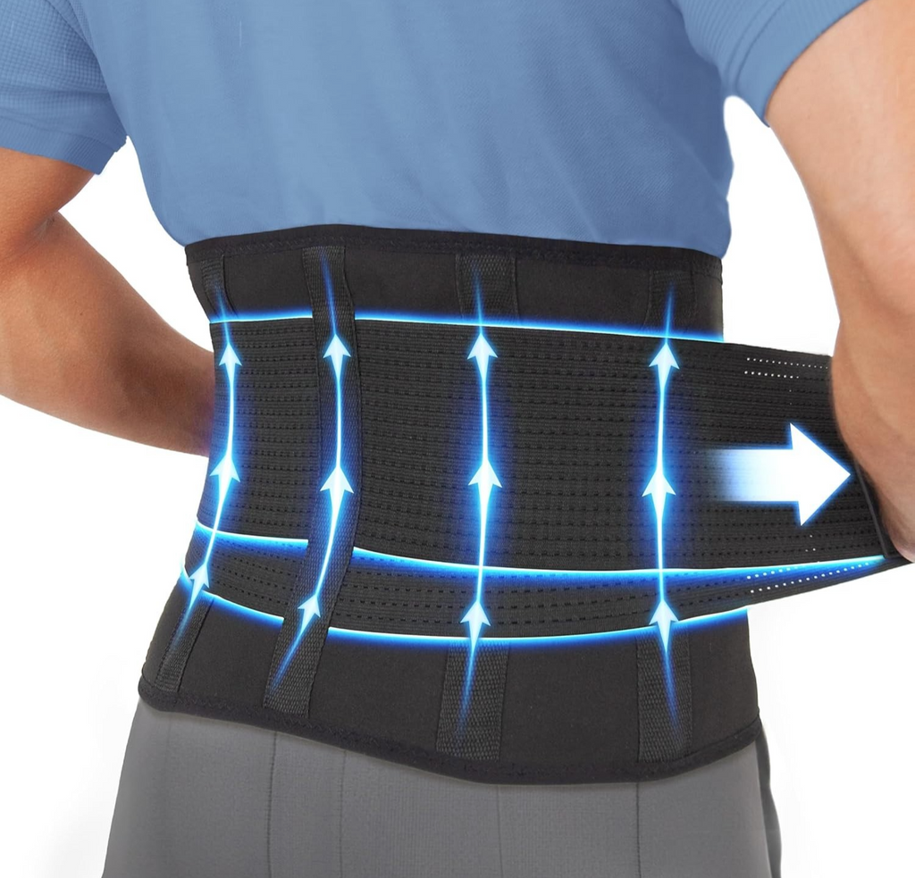 Clever Yellow Premium Support Lower Back Brace Pain Relief Lumbar Belt Large