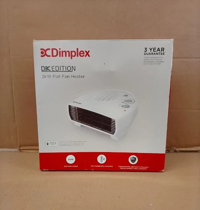 Dimplex 2KW Electric Fan Heater Portable 2 Heat Settings Thermostat Frost Guard
