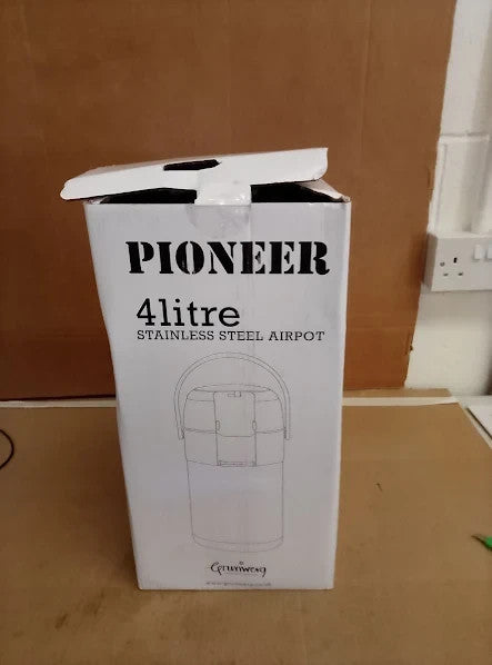 Pioneer 4.0L Stainless Steel Push Pump Airpot Leakproof Thermal Flask Drink New
