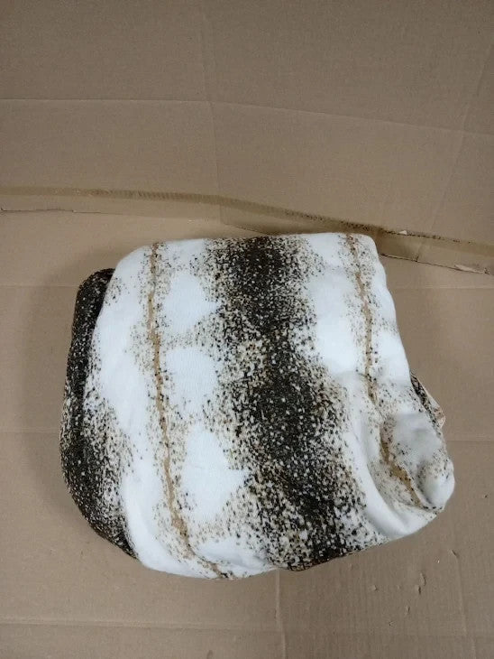 Luxury Animal Faux Fur Fabric Material Brown White Wolf 1mtr 150cmx100cm New