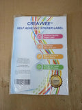 Creavvee 21 Sticker Per Sheet 25 A4 Art & Craft Printable White Paper New