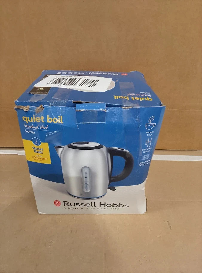 Russell Hobbs Brushed Stainless Steel Electric 1.7L Cordless Kettle 3Kw