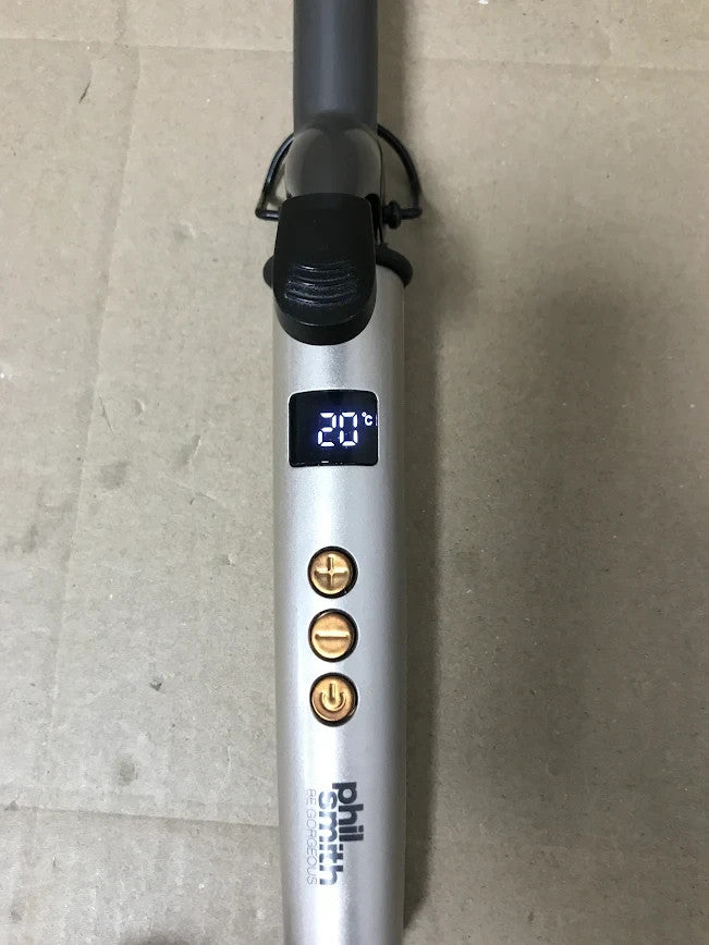 Phil Smith Glamgold 19mm Curling Tong RH806 LED Display Tighter Curls
