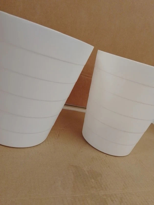 Zuvo Plastic Paper Bin 5L Shatter Proof Waste Basket Office Desk Bedroom White