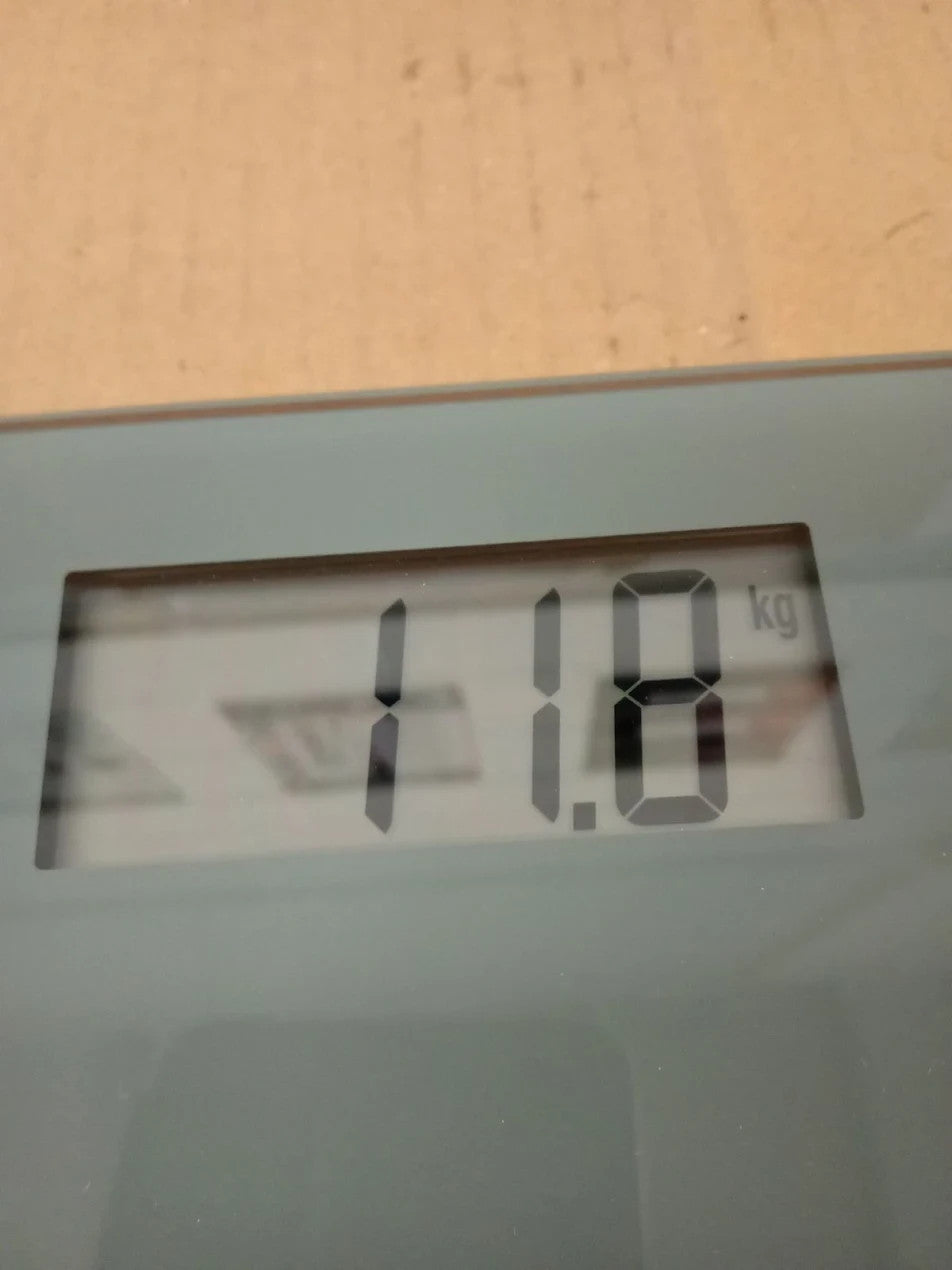 Home Digital Bathroom Scales Grey 2.1x27x27cm 150kg Capacity Track Weight