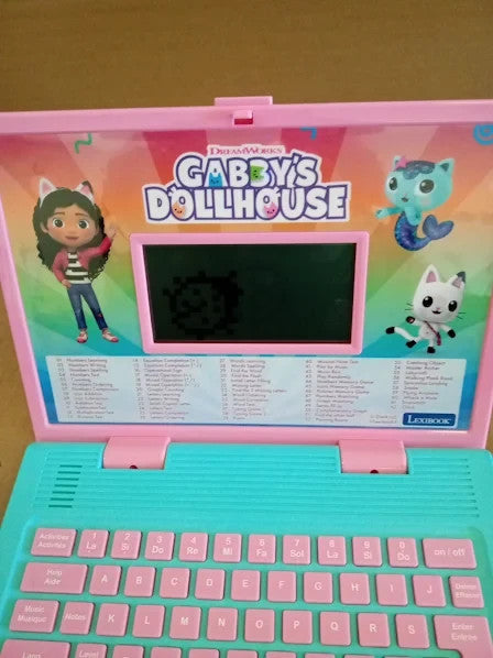 Lexibook Gabbys Dollhouse Bilingual English French Computer Toy 18x24x3.6cm New