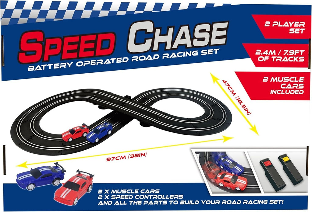 BANDAI Artin Speed Chase Slot Car Racing Set 2.4m 2 Player Electric Race New