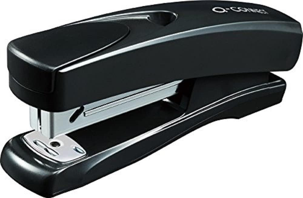 Q Connect Half Strip Plastic Stapler Black Metal Plastic Up To 20 Sheets New