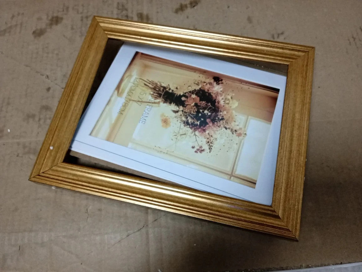 Rlavbl 7x5 Picture Frames Set Of 6 Gold Photo Frames Wall Tabletop Display New