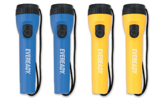 Eveready LED Torch Super Bright Flashlight Water Resistant Camping 4pc New