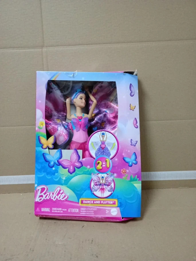 Barbie Dance Flutter Doll 2in1 Transformation Dancer Butterfly Wings 3+ New