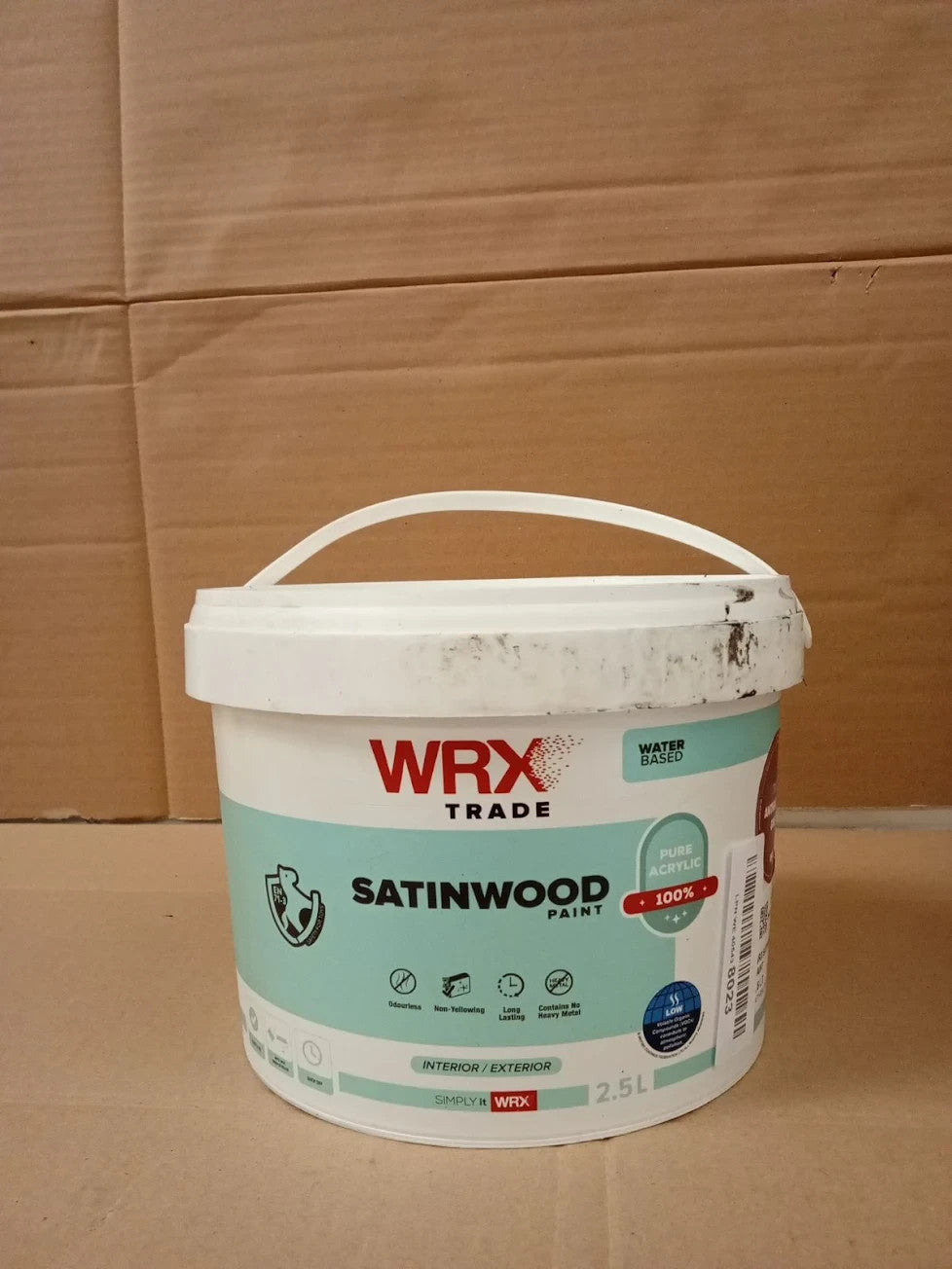 WRX Trade Satinwood Paint Wood Quick Dry Water Based 2.5L Anthracite Grey 7016