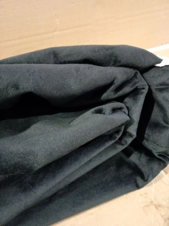 Laurence Llewelyn Bowen Black Velvet Curtains 66x72in Blackout New
