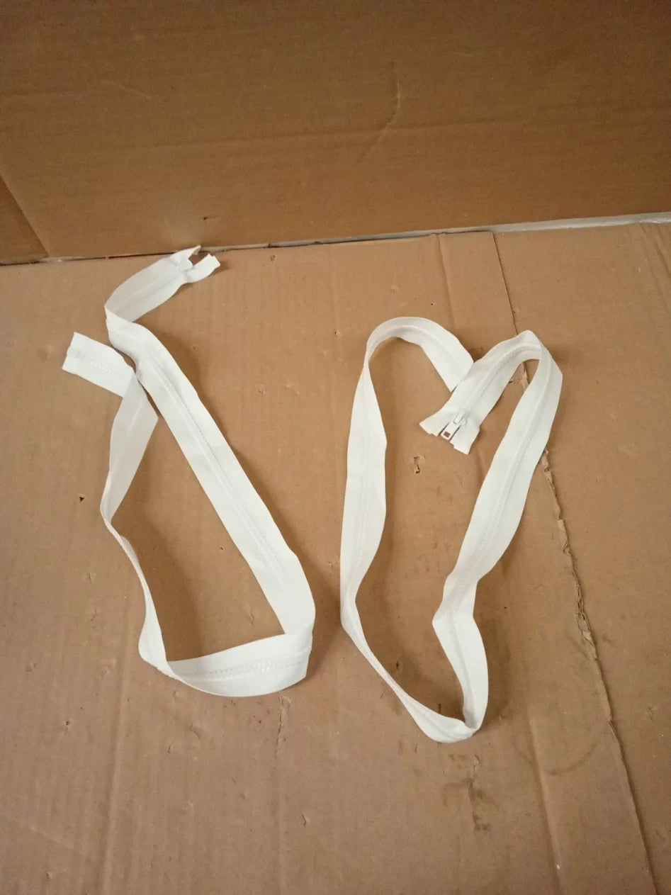 Sawoake 2 Pieces #5 28 Inch Separating Jacket Zippers for Sewing Coats White New