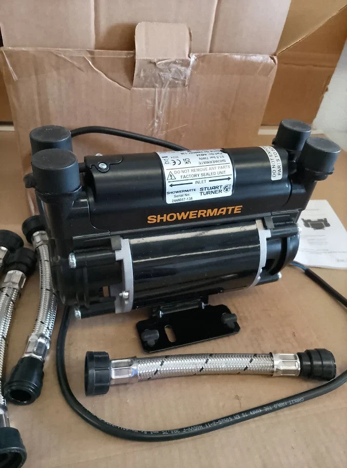 Bristan 1.5 Bar Twin Ended Shower Pump Improves Shower Pressure Easy Install New