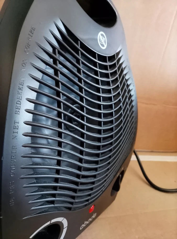 Abode Electric Fan Heater 2000W With 2 Heat Settings Overheat Protection