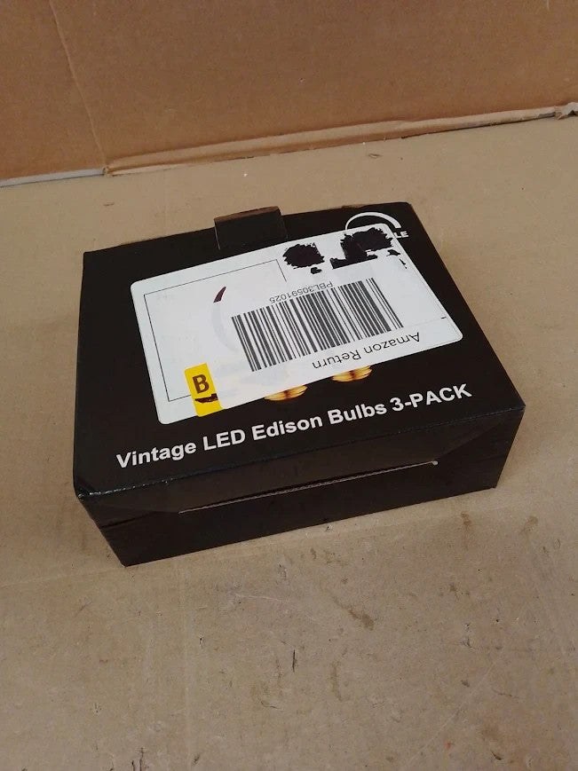 Fasuty E27 Edison Light Bulbs Dimmable LED Vintage CRI 90+ Filament 3pc New