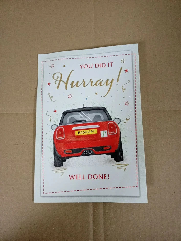 Piccadilly Greetings Driving Test Passed Congratulations Card 7 x 5 Inch Design