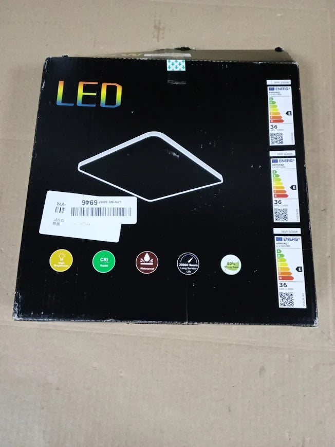 Ashuaqi LED Ceiling Light 36W 4000K Natural White Ceiling 9.06in 3240LM New