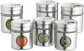 Kitchencraft Home Made Spice Herb Jar Stainless Steel Set 6 Silver 16x8x26cm New