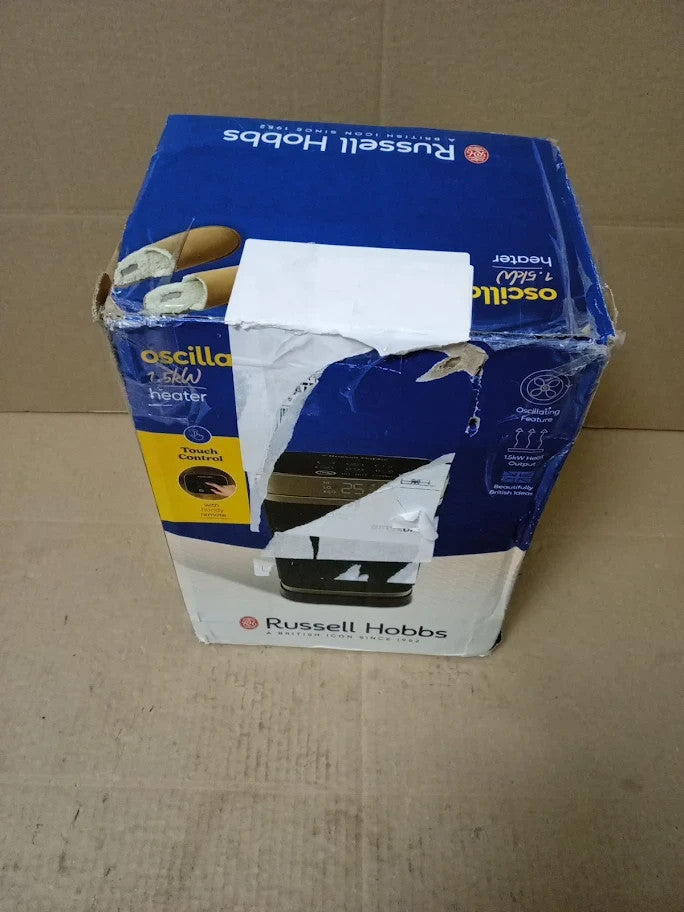 Russell Hobbs Space Heater Black Gold 1500w Silent Portable Oscillating Ceramic