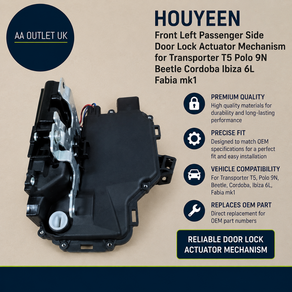 HouYeen Front Left Passenger Side Door Lock Actuator Mechanism Transporter