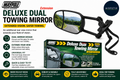 Maypole Deluxe Dual Glass Aero Towing Mirror Universal Fit Vehicle Truck Car