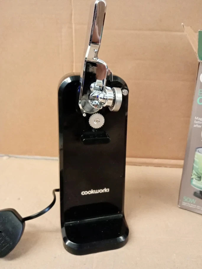 Cookworks Can Opener Black 50W Magent Prevents the Lid Falling The Tin