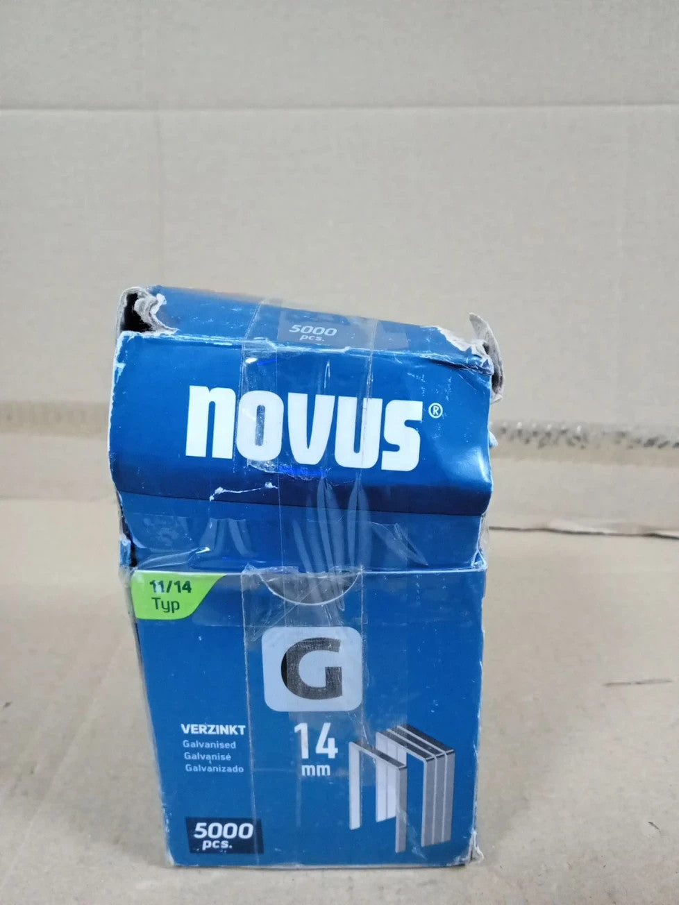NOVUS TOOLS 14mm Flat Wire Staples 5000 Type 11/14 Gray Bulk Pack For Films New