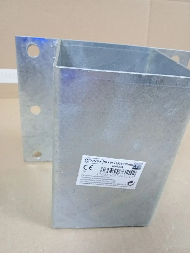 Connex HV4334 91x91x150mm Post Support Blocks Metal Silver