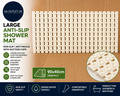 XIYUNTE Large Shower Mat Non Slip Anti Mould Elderly 90x40cm Cream White