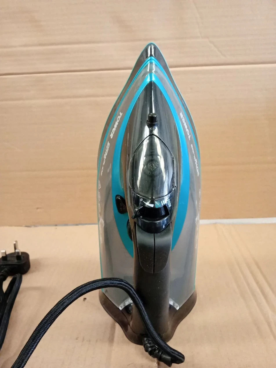 Tower T22013TL Ceramic Steam Iron Fast Heat Up Quick Ironing 180g 3100W Teal