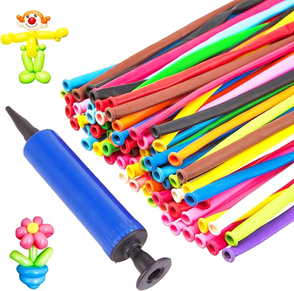 G4GADGET Modelling Balloons Kit 30 Pack Pump Twist Balloons Animal Hat 8+ New