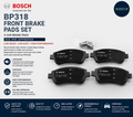 Bosch BP318 Front Brake Pads 4 Pieces Car ECE R90 Low Noise Dust Durable Design