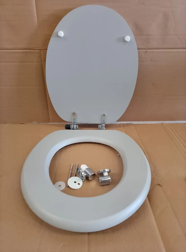 Argos Grey Pine Wooden Toilet Seat Slow Close Bathroom Replacement WC Design