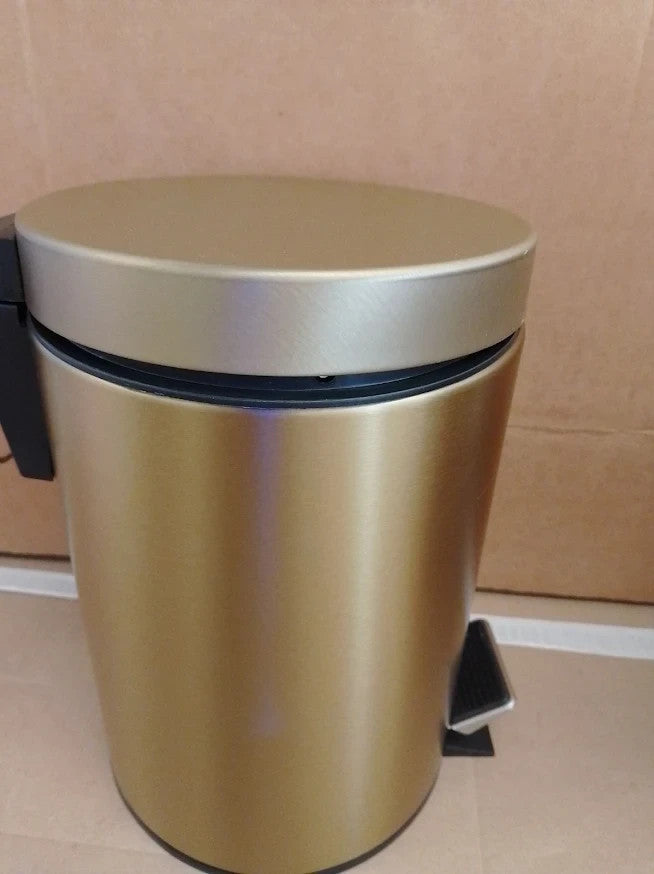 Argos Home Gold 3 Litre Bathroom Bin Pedal Waste Bin Vanity Storage Design
