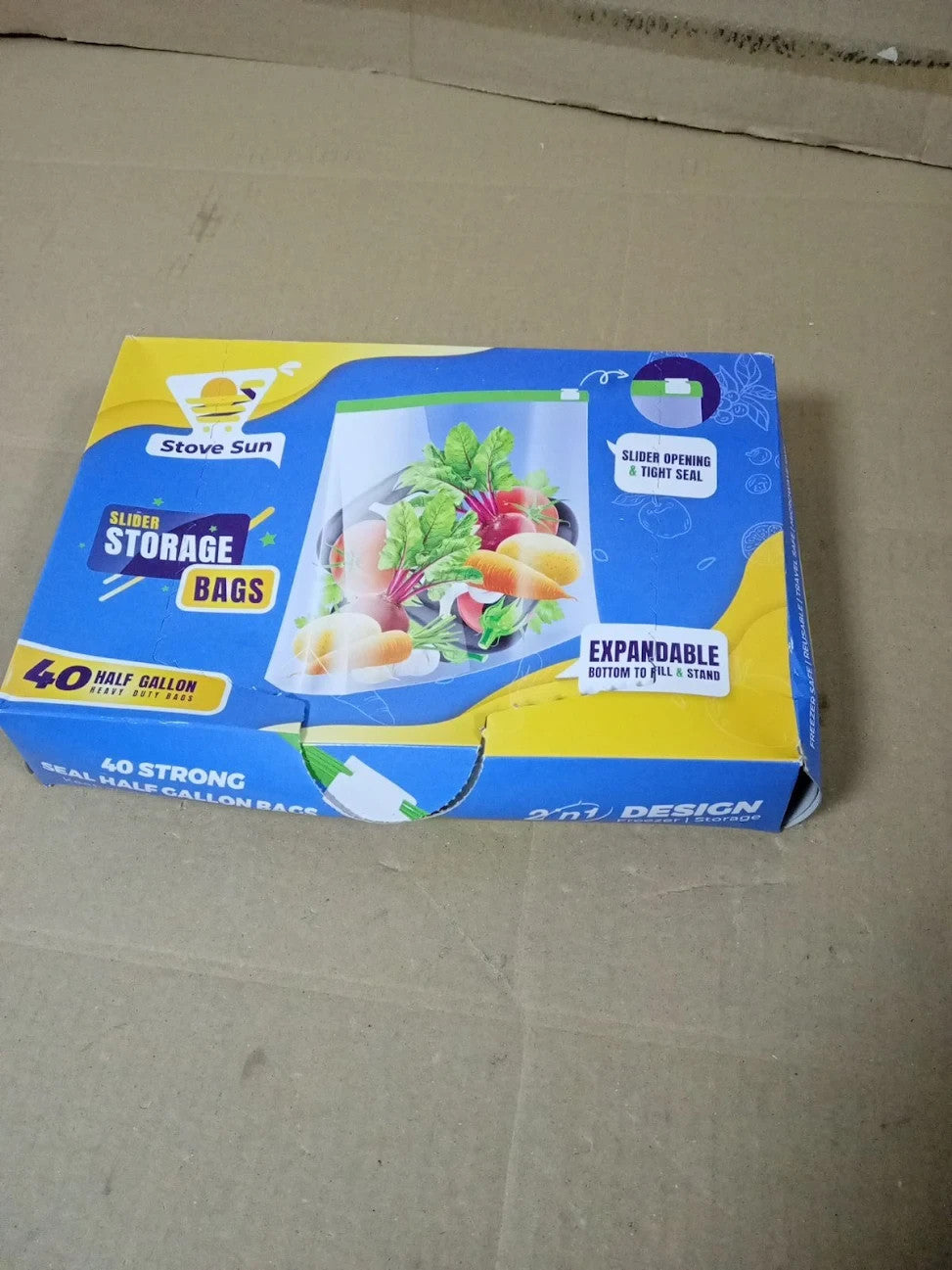 Stove Sun 40 Small Ziplock Freezer Smart Reuseable Food Bags Clear 22x23x3cm New