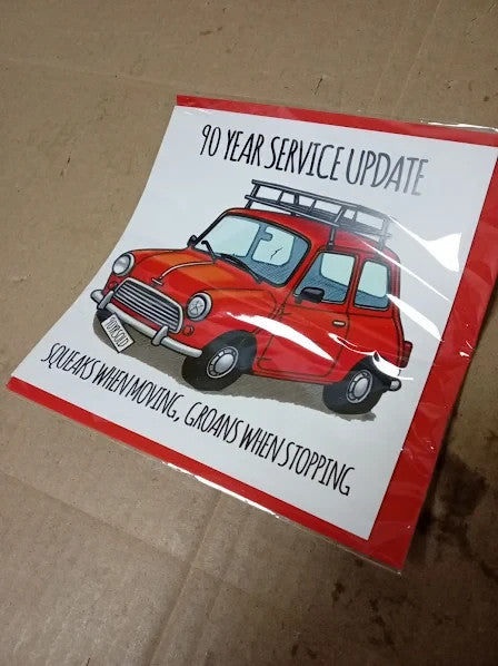 90th Birthday Cards Men Women Yearly Service Update Happy Birthday Card New