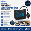 eSynic Upgraded Air Wedge Door Pump Up Bags Rounded Corner Design Air Wedge