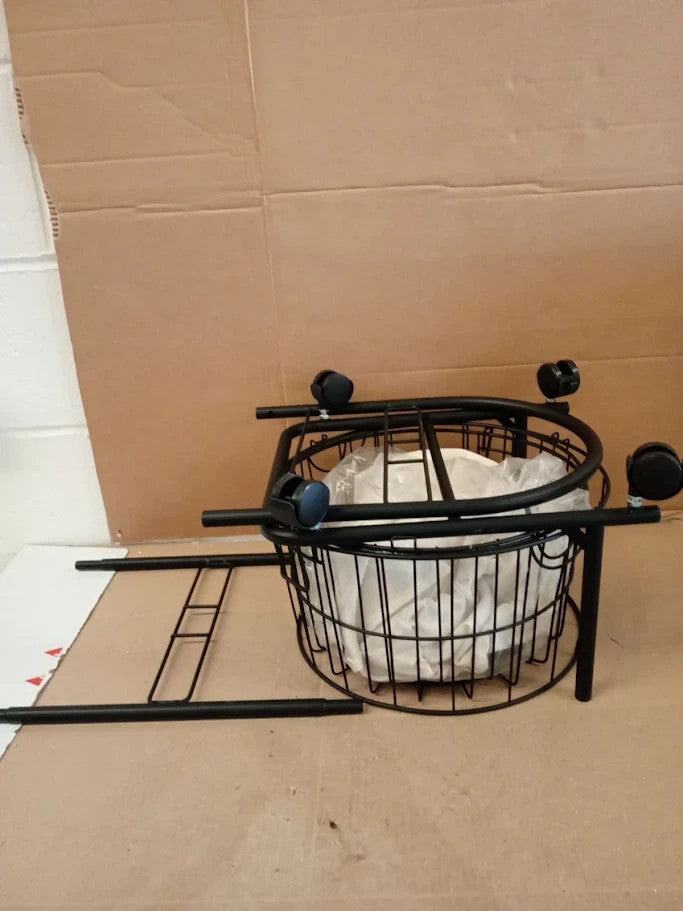 Argos Home 37L Capacity Laundry Basket Trolley Black Steel Frame 97.3x36.9x43cm
