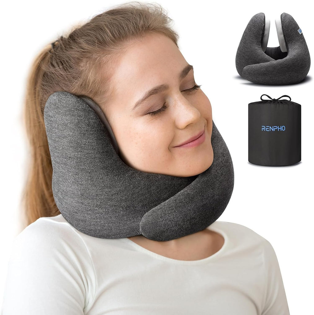 Renpho Neck Pillow Airplane 360 Support Travel Noise Reducing Premium Memory New