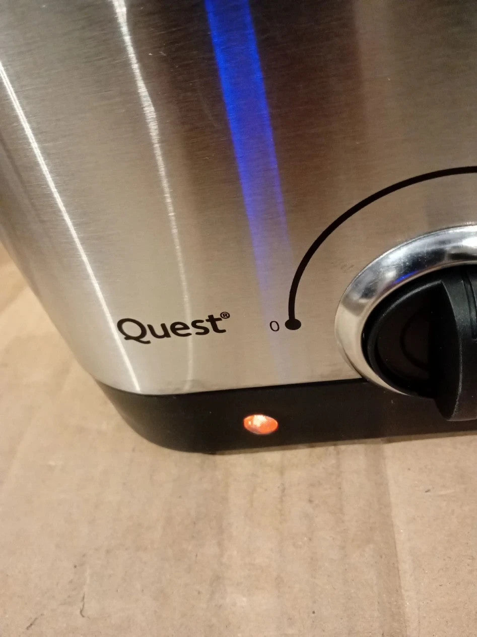 Quest 34250 1.5L Deep Fat Fryer Compact Stainless Steel 900W Secure Lid Cover