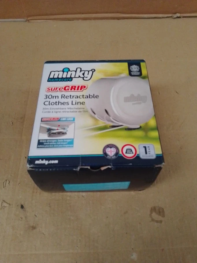 Minky Retractable Duo Reel Washing Line Grey 2x15m Packaging May Vary